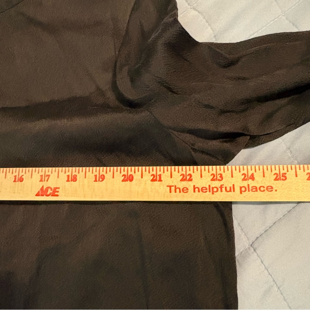 Eileen Fisher Black Crepe Button Up Blouse XL - Picture 4 of 8